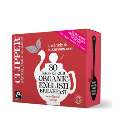 Clipper Fairtrade Organic Loose Leaf English Breakfast Tea 80g (Pack of 6)