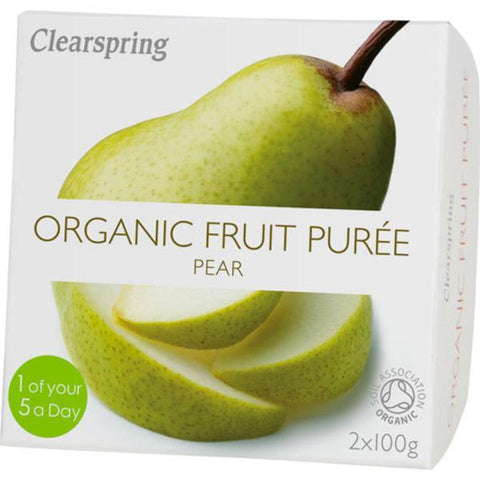 Clearspring Fruit Puree Pear 2x100g