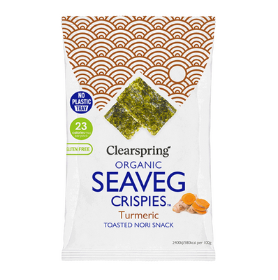 Clearspring Ltd. Organic Seaveg Crispies - Turmeric 4g (Pack of 20)