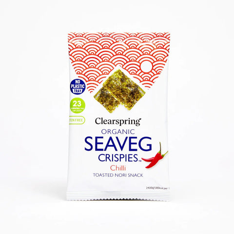 Clearspring Ltd. Organic Seaveg Crispies - Chilli 4g (Pack of 20)