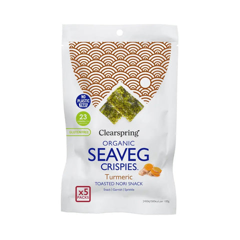 Clearspring Ltd. Organic Seaveg Crispies Multipack - Turmeric 20g
