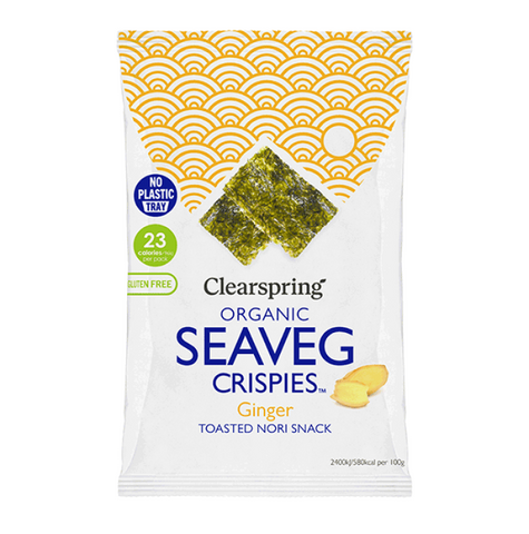 Clearspring Ltd. Organic Seaveg Crispies - Ginger 4g (Pack of 20)