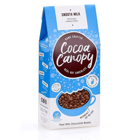 Cocoa Canopy Smooth Milk Drinking Hot Chocolate Beads 225g (Pack of 10)