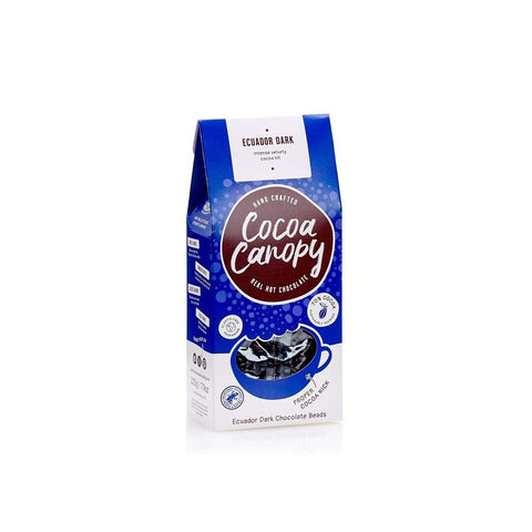 Cocoa Canopy Ecuador Dark Single Origin Drinking Hot chocolate Beads 225g (Pack of 10)