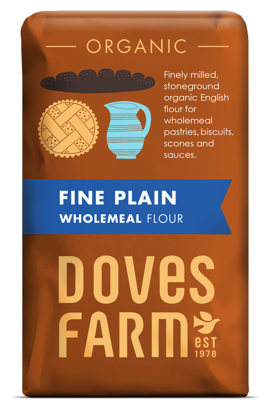 Doves Farm Plain English Wholemeal Flour 1kg (pack of 5)
