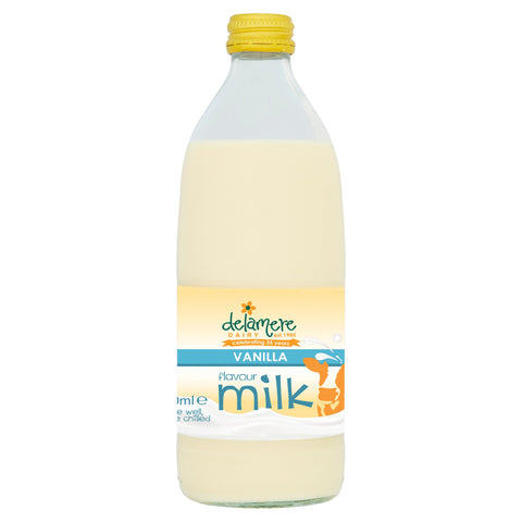 Delamere Dairy Vanilla Flavoured Cows Milk 500ml (Pack of 12)
