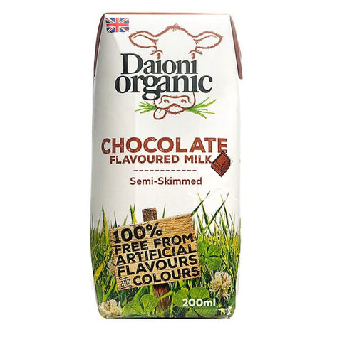 Daioni Organic Chocolate Flavour Milk 200ml (Pack of 18)