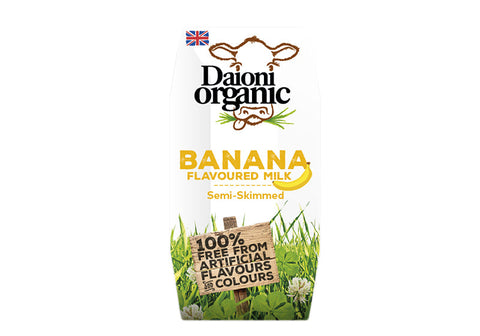 Daioni Organic Banana Flavour Milk 200ml (Pack of 18)