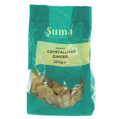 Suma Prepacks - Organic Crystallised Ginger 250g (Pack of 6)