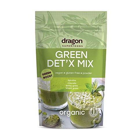 Dragon Superfoods Organic Green Det X Mix - Green Booster 200g (Pack of 6)
