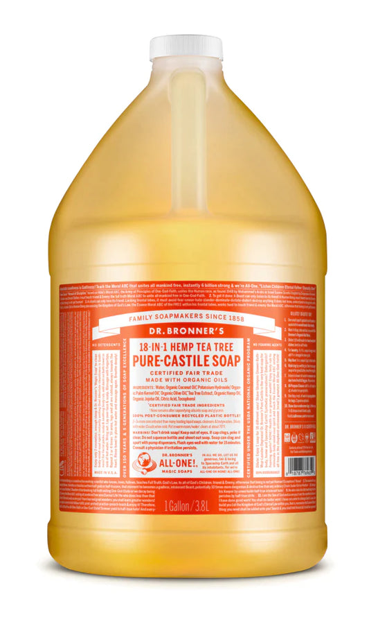 Dr Bronners Tea Tree Pure-Castile Liquid Soap 3.79ltr