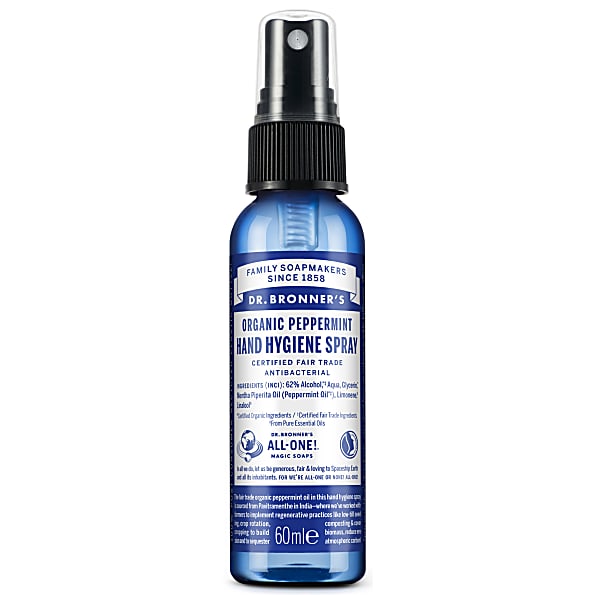 Dr Bronners Organic Hand Hygiene Spray Peppermint 60ml (Pack of 12)