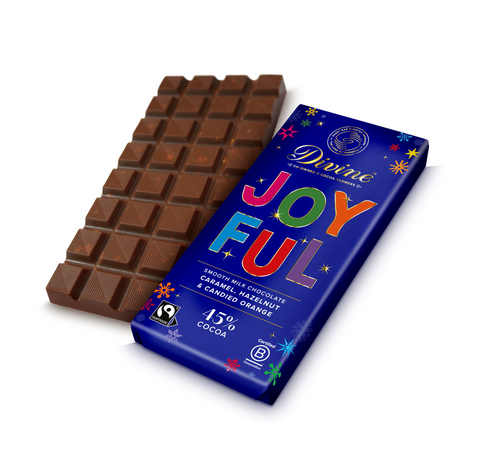 Divine Chocolate Fairtrade Joyful Bar 180g (Pack of 10)