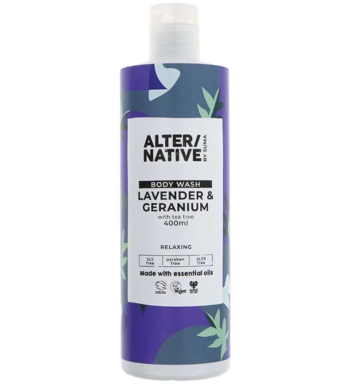 ALTER/NATIVE by Suma Body Wash Lav & Geranium 400ml (Pack of 6)