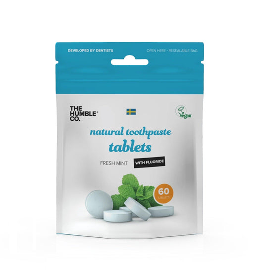 Humble Toothpaste tablets with fluoride 60 Tab (Pack of 12)