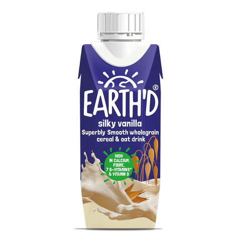 Earth'd Silky Vanilla Cereal & Oat Drink 250ml (Pack of 15)