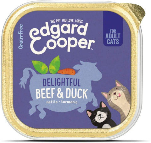 Edgard and Cooper Beef & Duck Tray for Cats 85g (Pack of 19)
