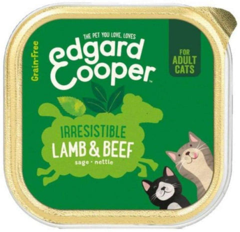 Edgard and Cooper Lamb & Beef Tray for Cats 85 g (Pack of 19)