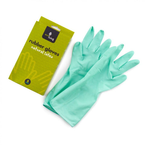 Ecoliving Natural Latex Rubber Gloves - Small 50g (Pack of 14)