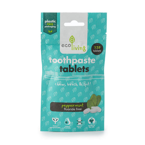 Ecoliving Toothpaste Tablets - Without Fluoride 45g (Pack of 10)