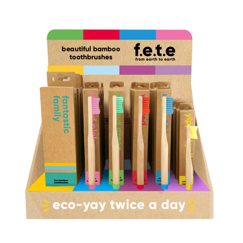 F.E.T.E. Counter Display Filled (25 Single Brushes, 3 X Multi Packs, Mixed) Plus Sample Brushes 28 Units