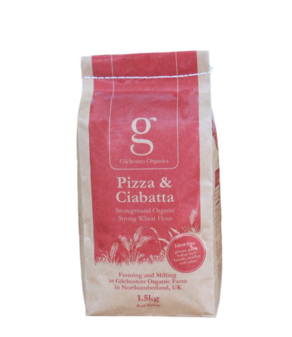 Gilchesters Organics Pizza/ciabatta Flr Organic 1.5Kg (Pack of 6)