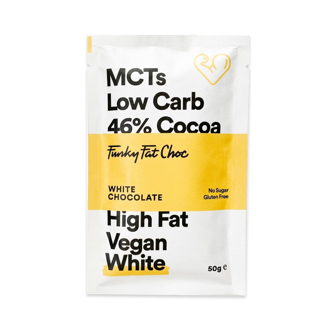 Sports/Health Funky Fat Choc White 50g (Pack of 10)