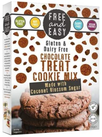 Free & Easy NEW Gluten and Dairy Free Chocolate Treat Cookie Mix 350g