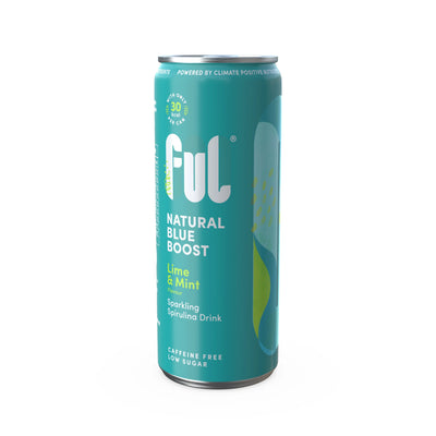 FUL Spirulina Drink Lime & Mint Can 25cl Unit 250ml (Pack of 12)