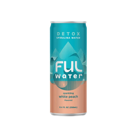 FUL Spirulina Drink White Peach Can 25cl Unit 250ml (Pack of 12)