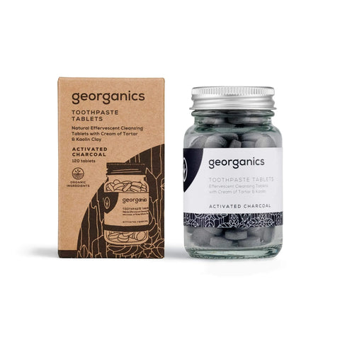 Georganics Mineral Toothtablets - Charcoal 120 Tablet (Pack of 10)