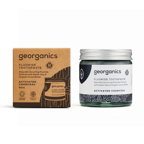 Georganics Fluoride Toothpaste - Charcoal 60ml (Pack of 10)