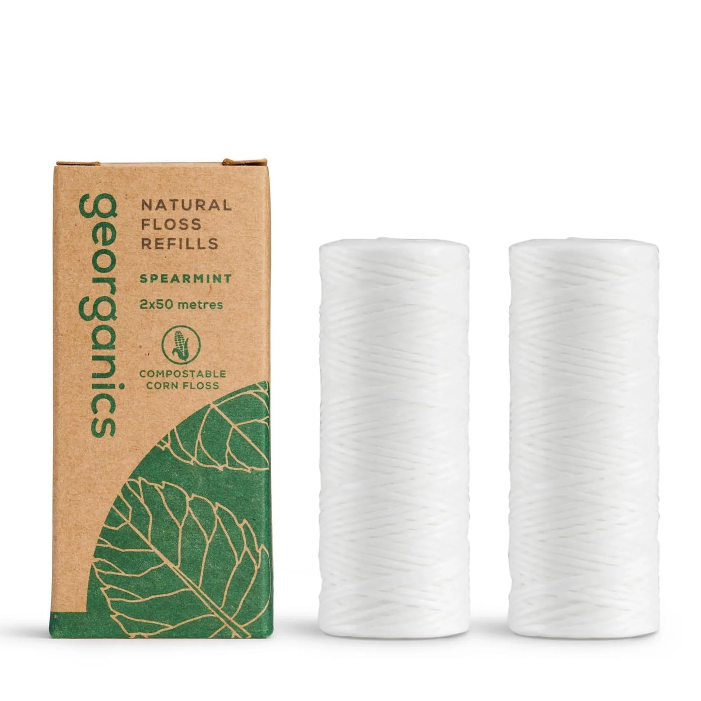 Georganics Dental Floss Refill - Spearmint 24g (Pack of 20)