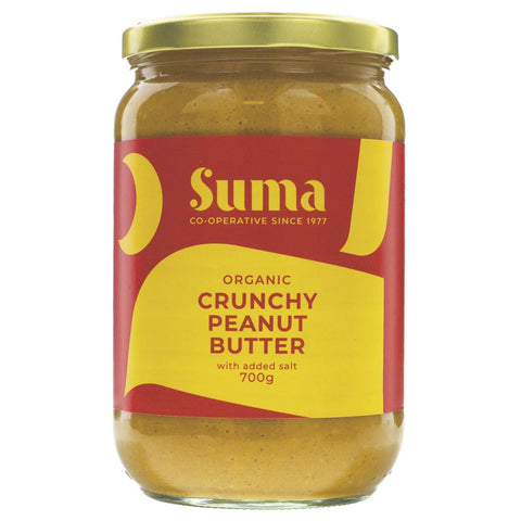 Suma Organic Jumbo Peanut Butter Crunchy Salt 700g (Pack of 6)