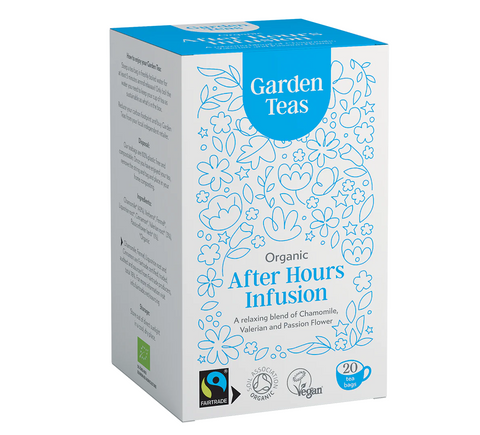 Garden Teas Organic Fairtrade After Hours Infusion 20 Plastic Free Envelopes (Pack of 6)