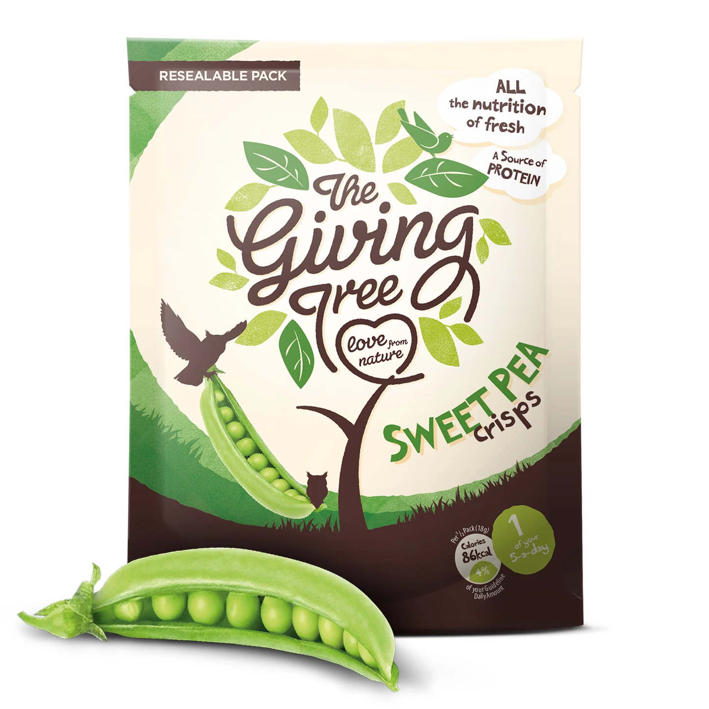 Giving Tree Vacuum Fried Sweet Pea 36g (Pack of 12)