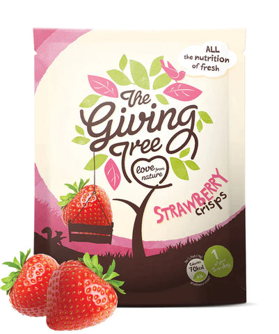 Giving Tree Freeze Dried Strawberry Crisps 18g (Pack of 12)