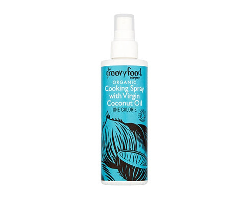 The Groovy Food Company Organic Cooking Spray with Virgin Coconut Oil 190ml (Pack of 6)