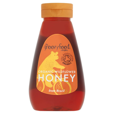 The Groovy Food Company Organic Brazilian Squeezy Honey 340g (Pack of 6)