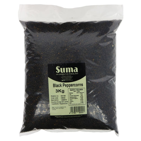 Bulk Whole Spices Black Peppercorns 3kg
