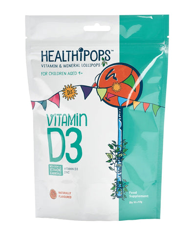 Healthipops Vitamin & Mineral, Vitamin D3 14 Lollipops (Pack of 2)
