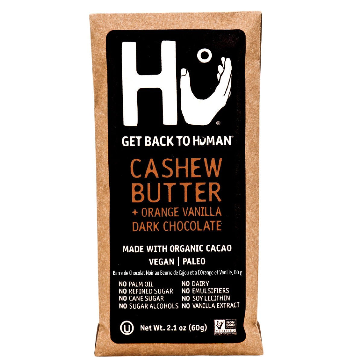 Hu Cashew and Orange Dark Bar 60g (Pack of 12)