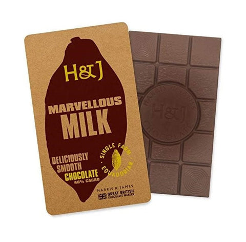 Harris & James Marvellous Milk Chocolate Bar 86g (Pack of 2)