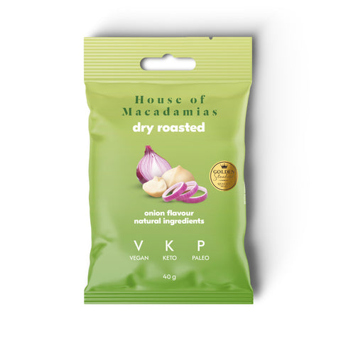 House Of Macadamia Macadamia Seasoned Nuts Onion 40g (Pack of 12)