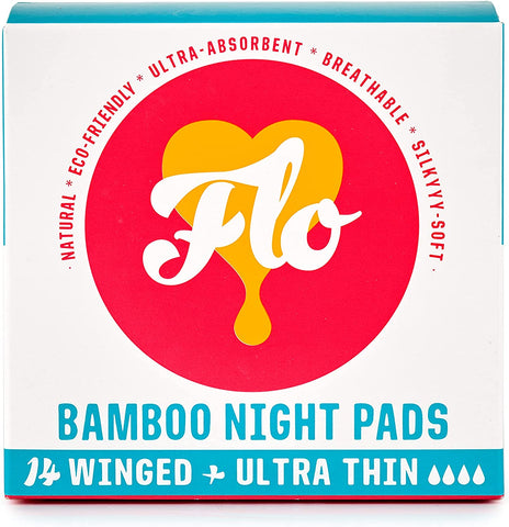 Here We Flo Bamboo Night Pad Pack (14pads) (Pack of 14)