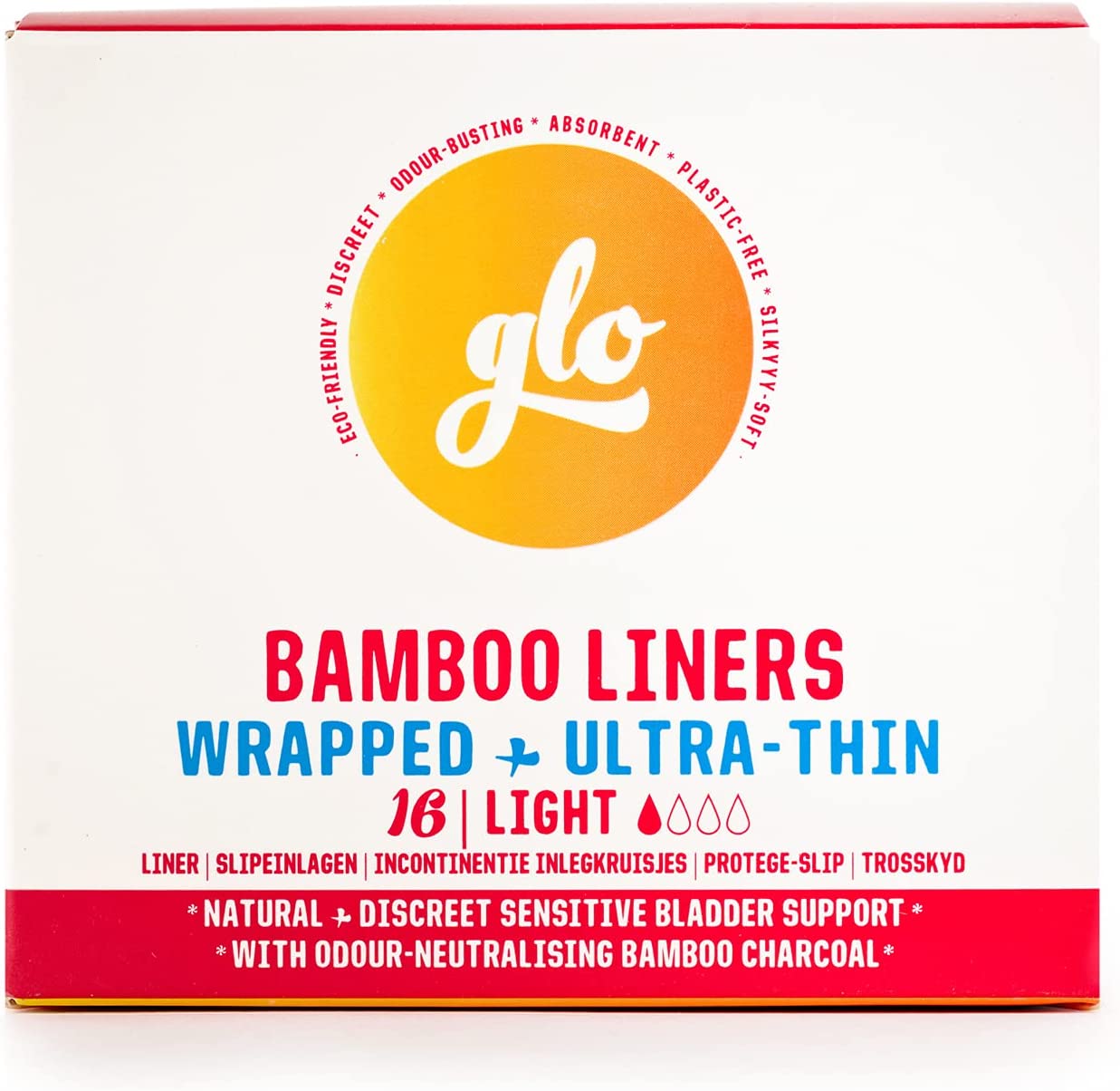Here We Flo Glo Bamboo Liner Sens Bladder 16 pieces (Pack of 12)