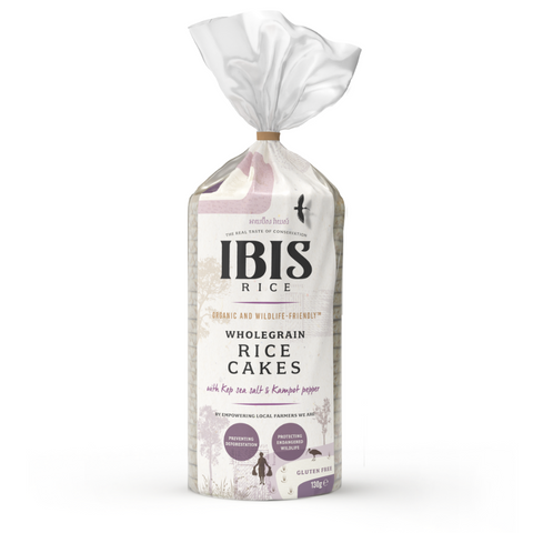 Ibis Rice Organic Rice Cakes Salt & Pepper 130g (Pack of 12)