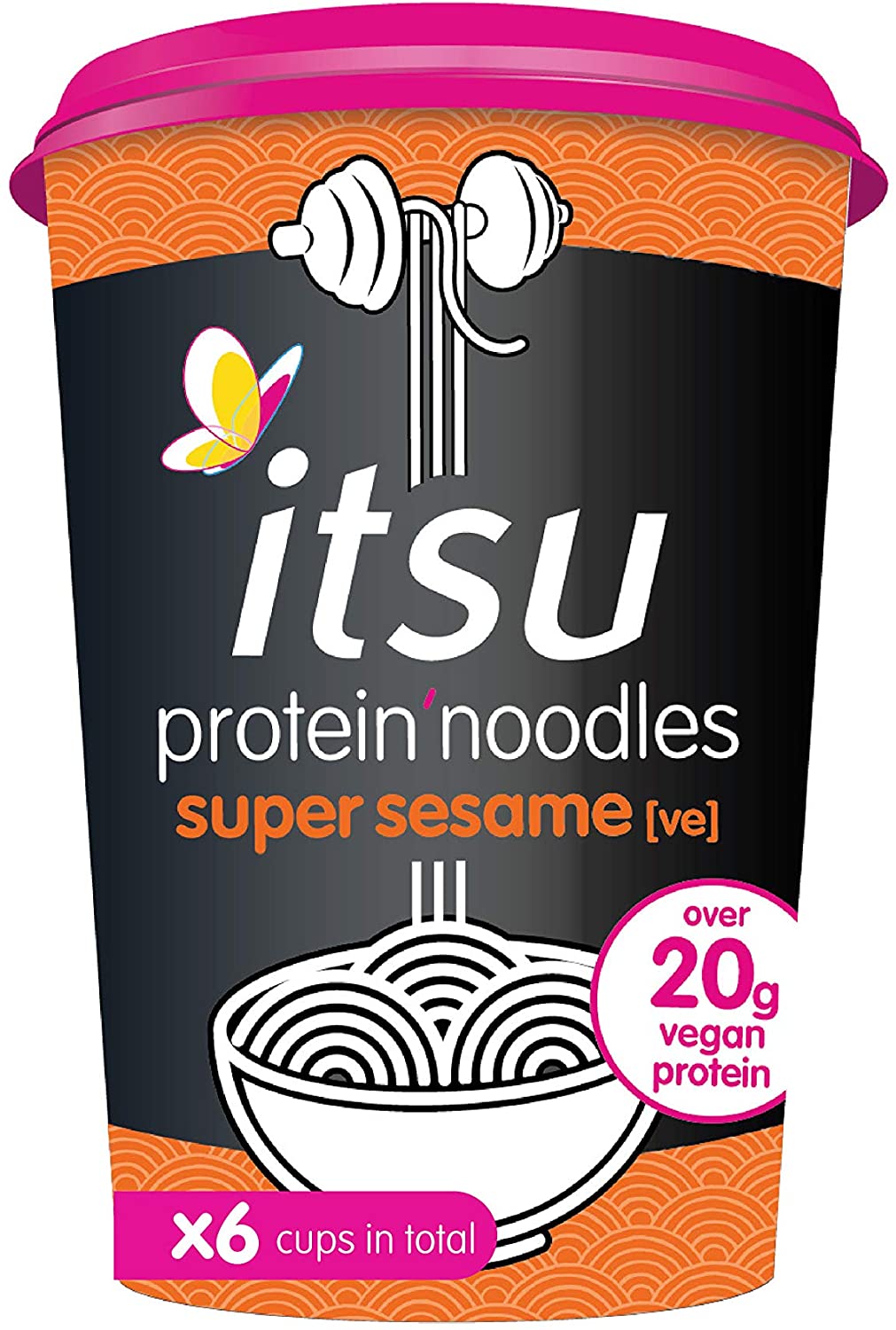 itsu grocery Super Sesame Protein Noodles 64 g (Pack of 6)