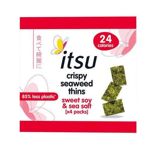 Itsu Seaweed Thins Sweet Soy & Sea Salt Multipack Trayless 4 x 5g