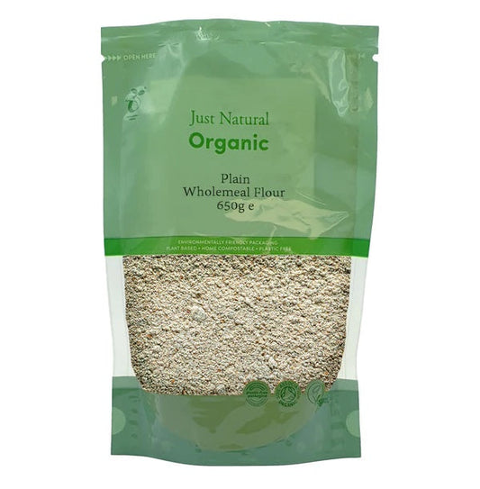 Just Natural Organic Plain Wholemeal Flour 650g